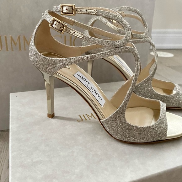 Jimmy Choo Ivette Glitter Heels (size 37) *NWT - Picture 2 of 7